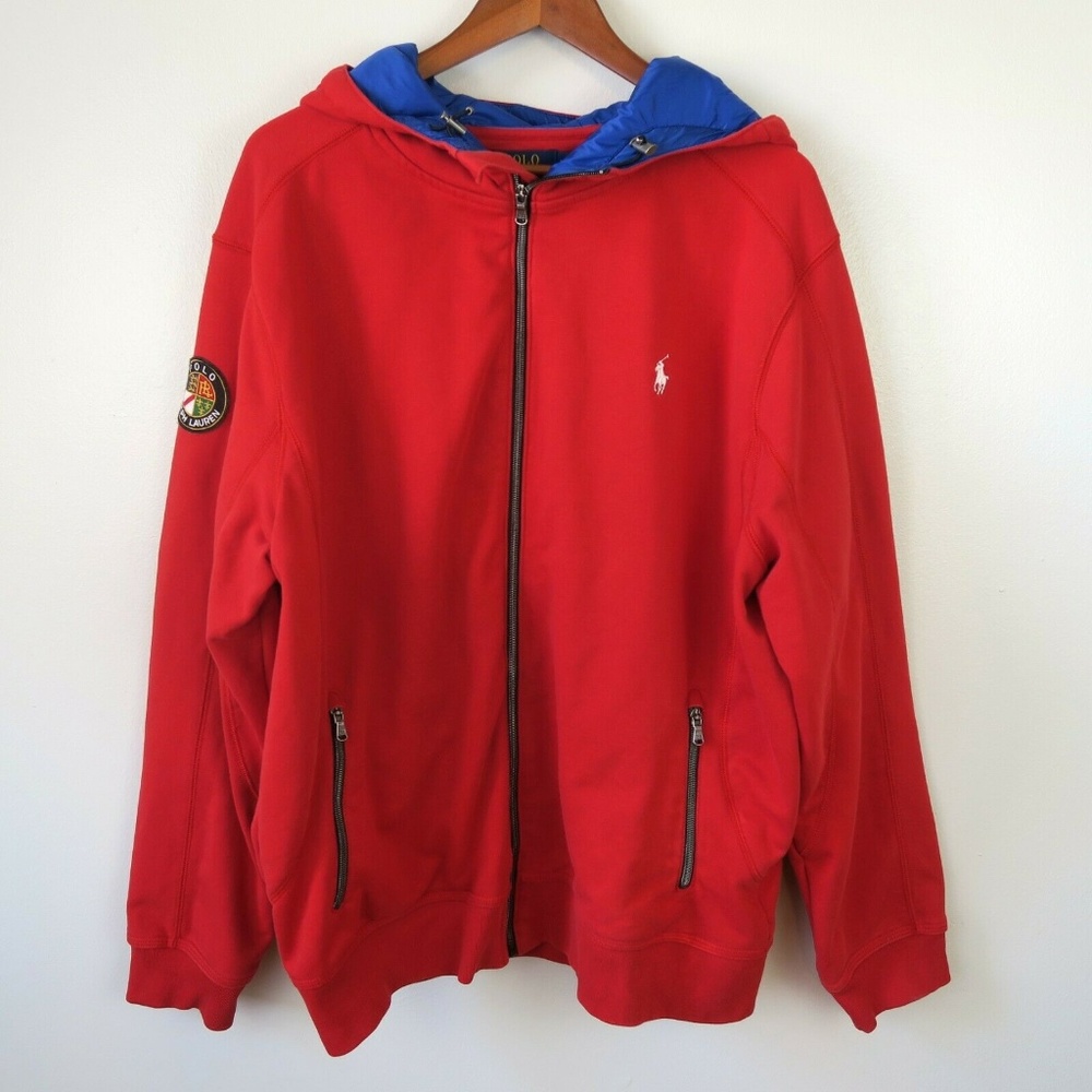 Ralph Lauren Polo Cookie Patch Red Hoodie Sweater